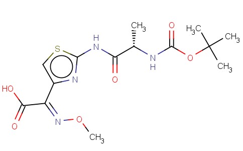 2-[2-(BOC-L-ALANYL)AMINOTHAIZOL-4-YL]-2-METHOXYIMINO ACETIC ACID